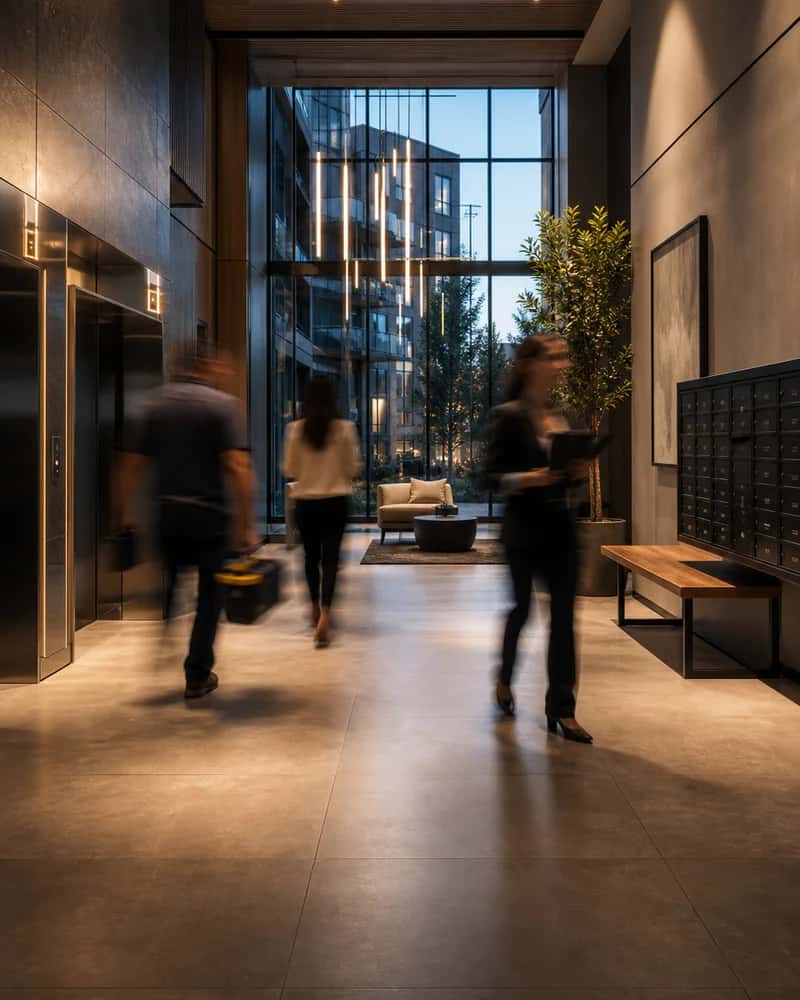 Immobilier et gestion locative operators shown in their working environment